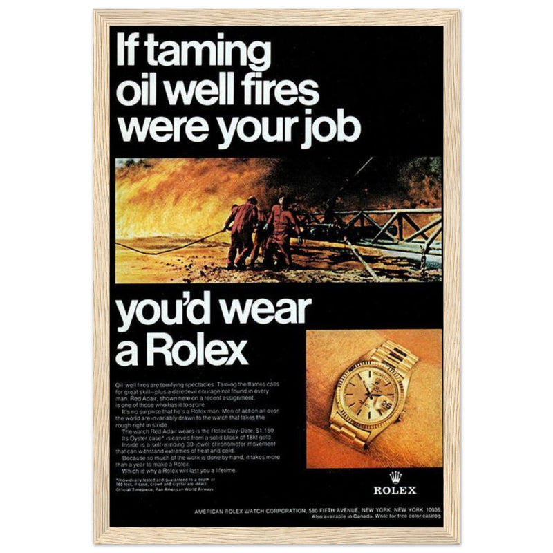 Rolex Day-Date Vintage Poster Ad