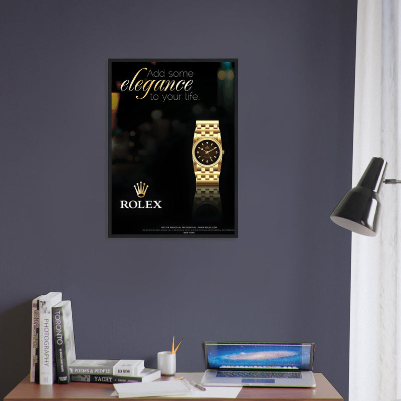 Rolex Elegance Vintage Poster Ad