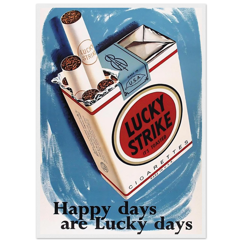 Lucky Strike Vintage Poster - Happy Days