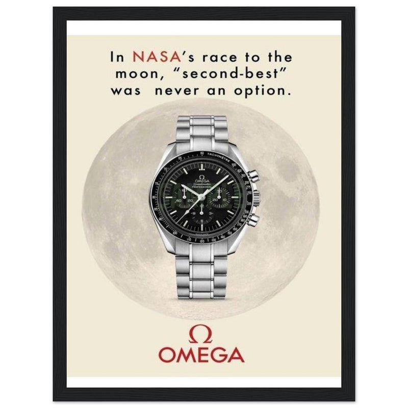 Omega Race to the Moon Vintage Poster Ad
