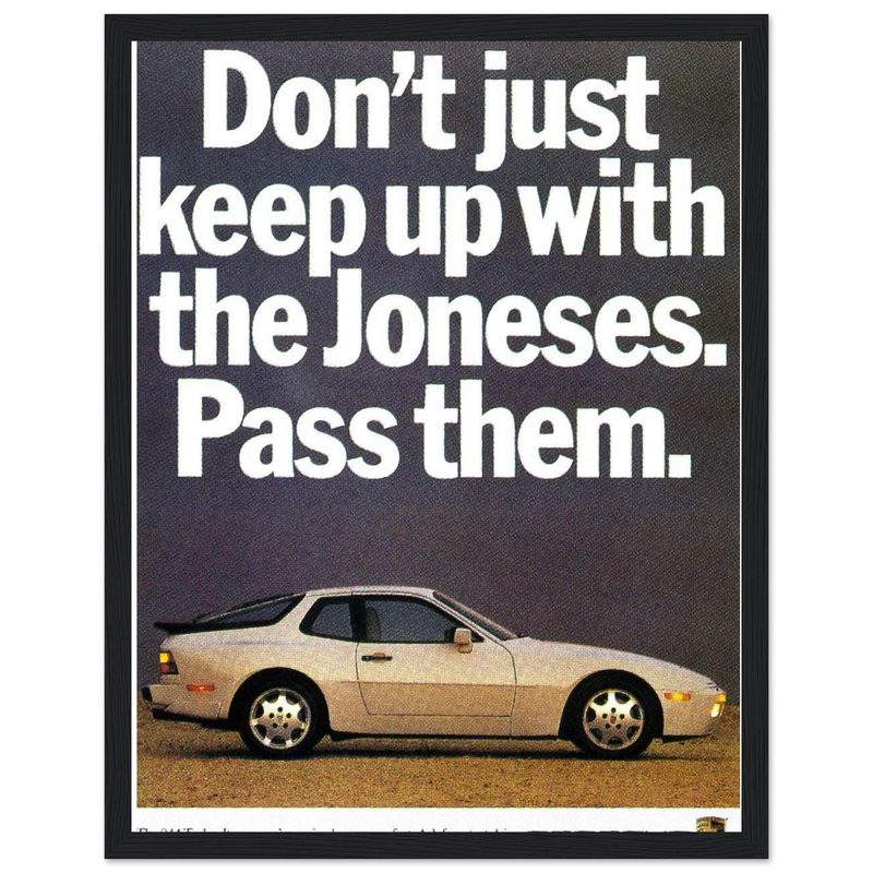 Porsche Turbo 944 Vintage Ad Poster