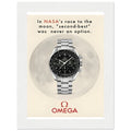 Omega Race to the Moon Vintage Poster Ad