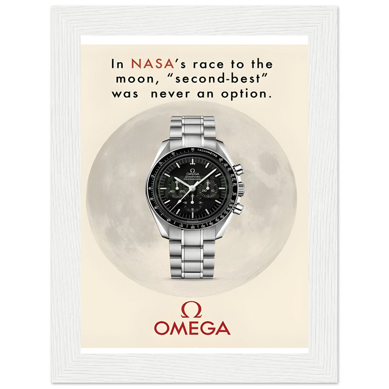 Omega Race to the Moon Vintage Poster Ad