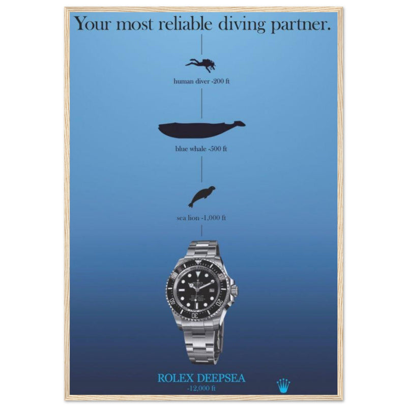 Rolex Deepsea Vintage Poster Ad