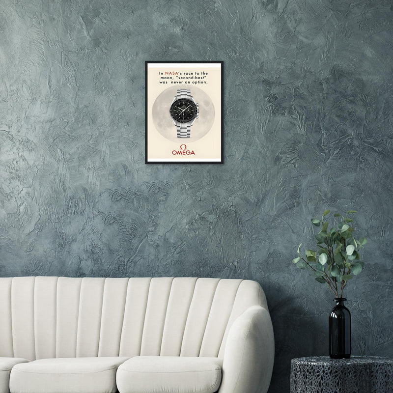 Omega Race to the Moon Vintage Poster Ad