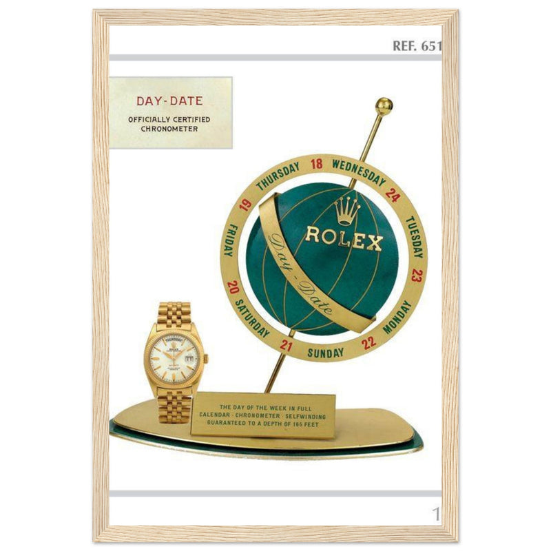 Rolex Day-Date Globe Vintage Poster Ad