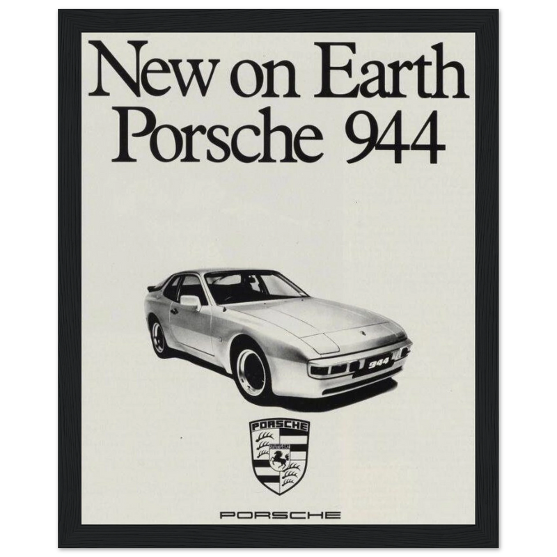 Porsche 944 New on Earth Vintage Poster Ad