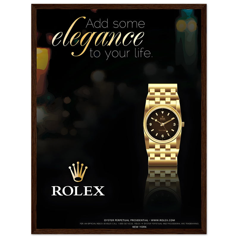 Rolex Elegance Vintage Poster Ad