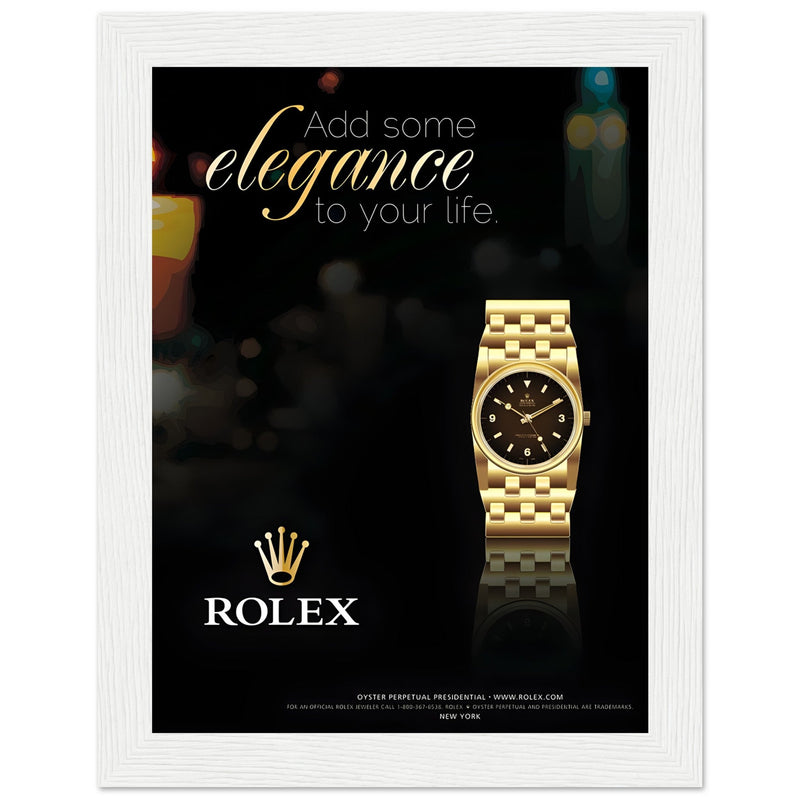 Rolex Elegance Vintage Poster Ad