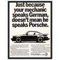 Porsche - German Speaking Vintage Poster