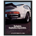 Porsche - Exclusive, Explosive, Expensive Vintage Poster