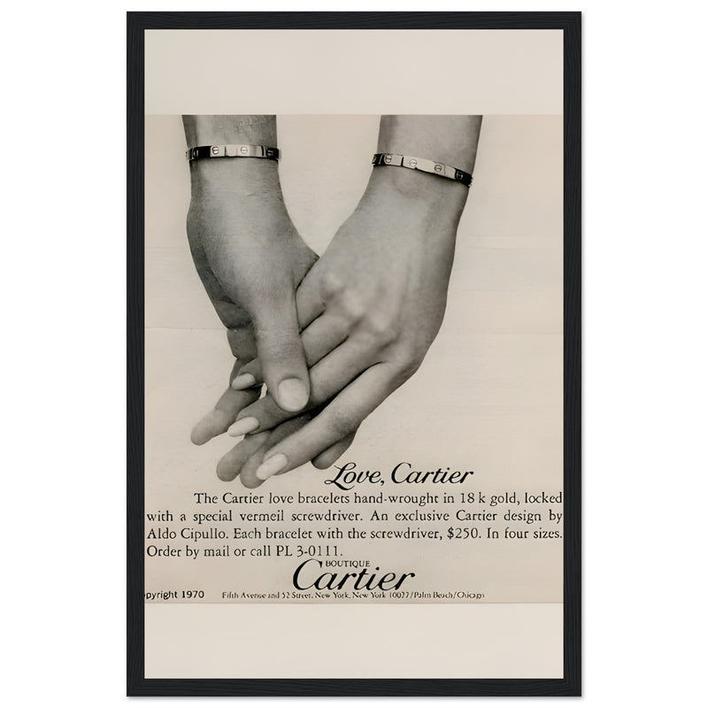 Cartier Love Bangles Vintage Poster