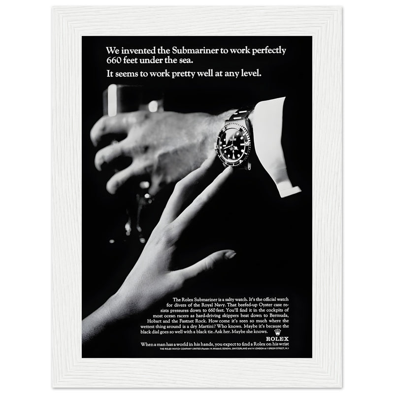 Rolex Submariner Any Level Vintage Poster Ad