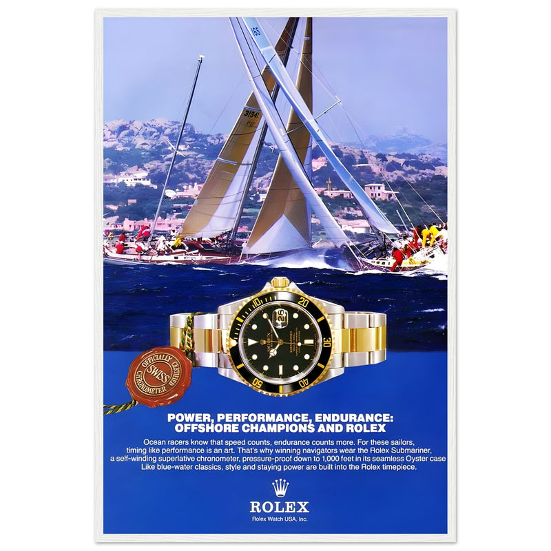 Rolex Submariner Offshore Champions Vintage Poster Ad