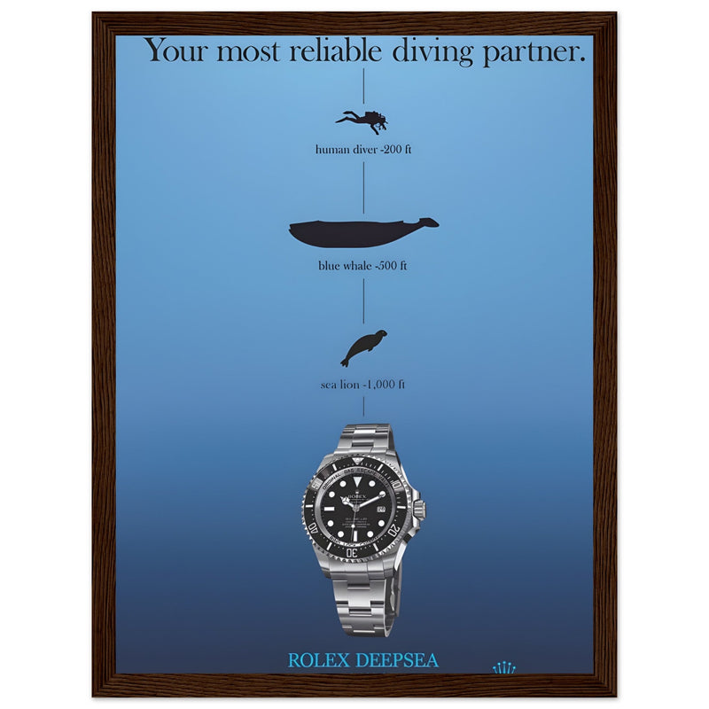 Rolex Deepsea Vintage Poster Ad