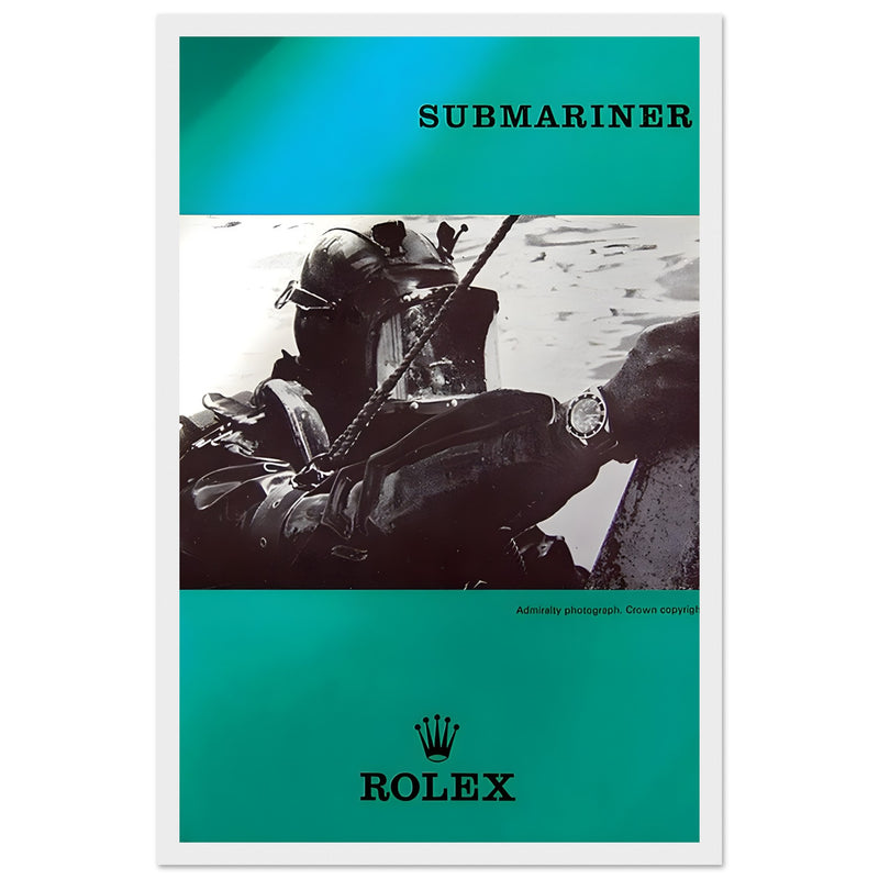 Rolex Submariner Diver Vintage Poster Ad