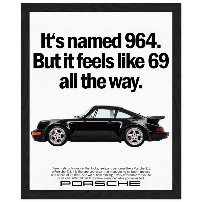 Porsche 964 - 69 Vintage Ad Poster