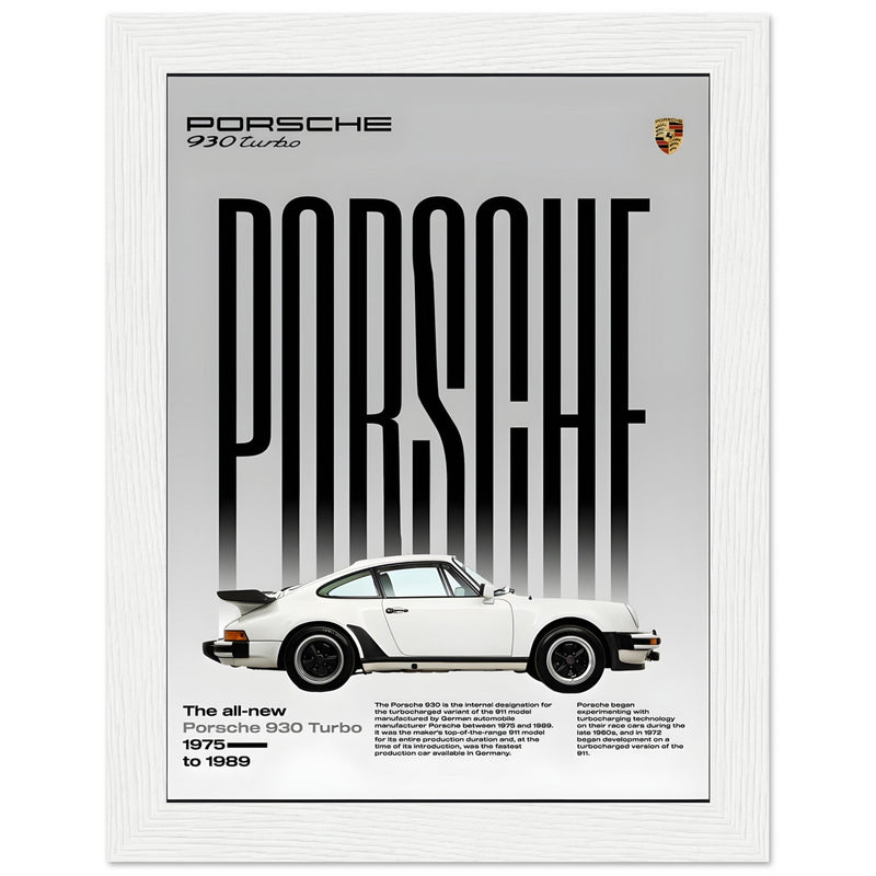 Porsche 930 Turbo 1975 Vintage Poster Ad