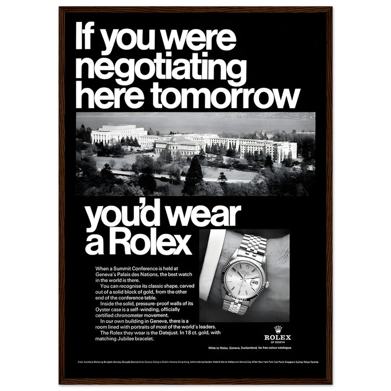 Rolex Datejust Geneva Vintage Poster Ad