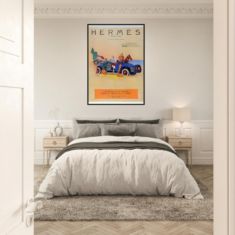 Hermes Paris Car Vintage Poster Ad