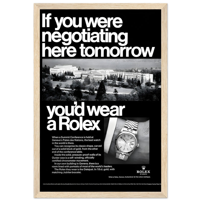 Rolex Datejust Geneva Vintage Poster Ad