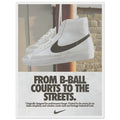 Nike Court to the streets Vintage Poster Ad