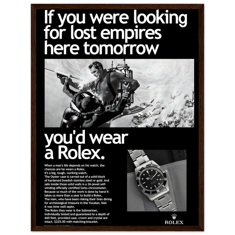 Rolex Submariner Vintage Poster Ad