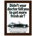 Porsche 911 Fresh Air Vintage Poster Ad
