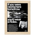 Rolex Racing Vintage Poster Ad