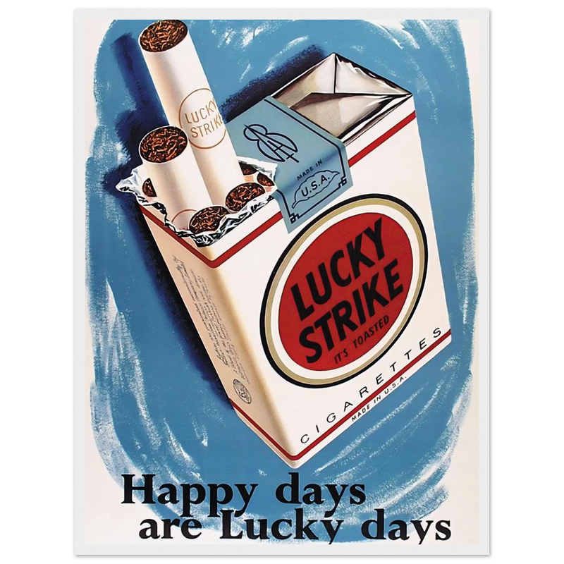 Lucky Strike Vintage Poster - Happy Days