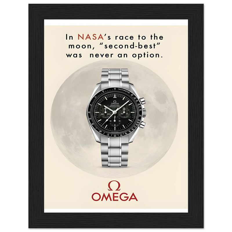 Omega Race to the Moon Vintage Poster Ad