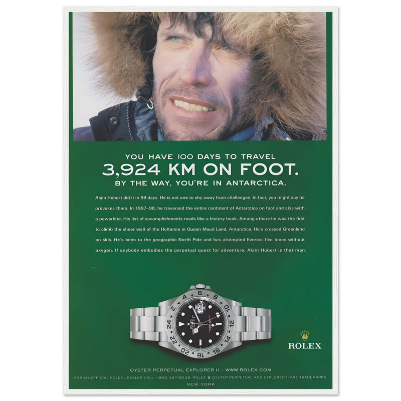 Rolex Explorer Vintage Poster Ad