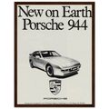 Porsche 944 New on Earth Vintage Poster Ad