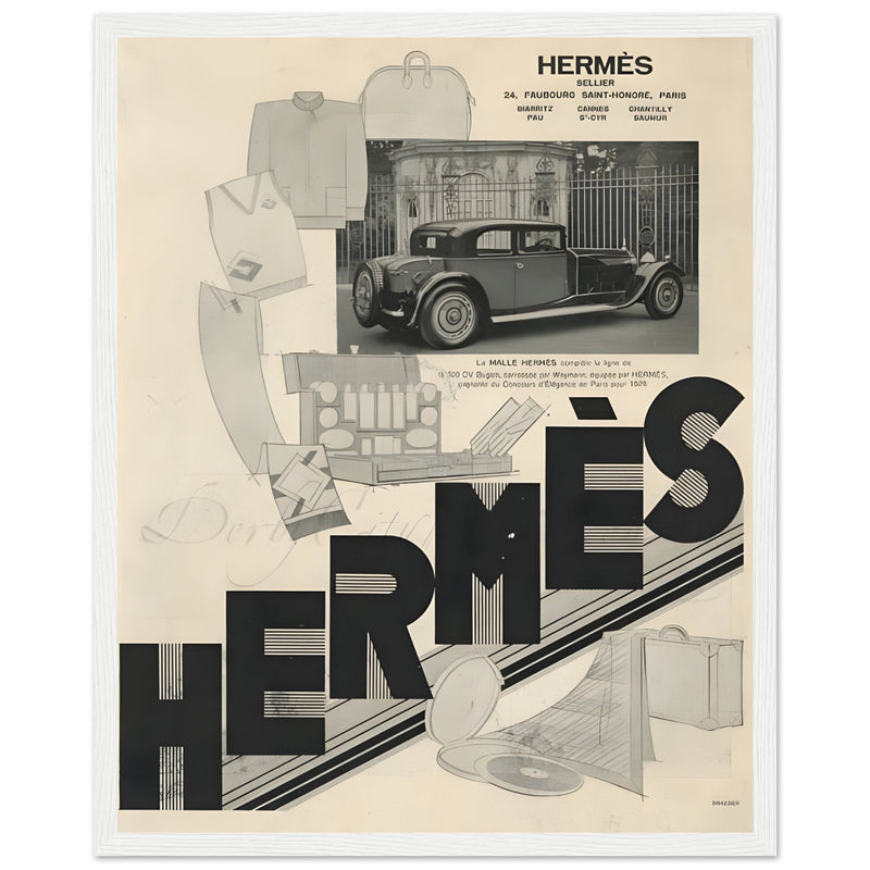 Hermes Fashion Vintage Poster Ad
