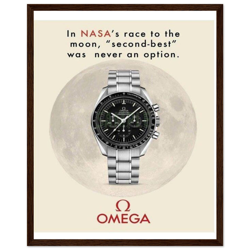Omega Race to the Moon Vintage Poster Ad