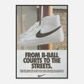 Nike Court to the streets Vintage Poster Ad