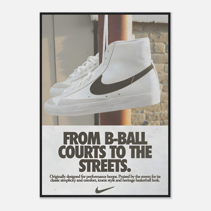 Nike Court to the streets Vintage Poster Ad