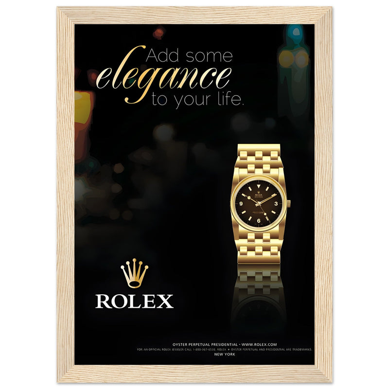 Rolex Elegance Vintage Poster Ad