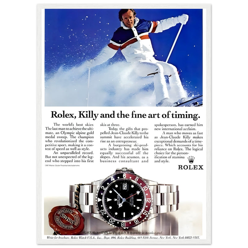 Rolex Alpine Gold Medal Sweep Vintage Poster