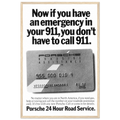 Porche 24 Road Assistance Vintage Poster Ad