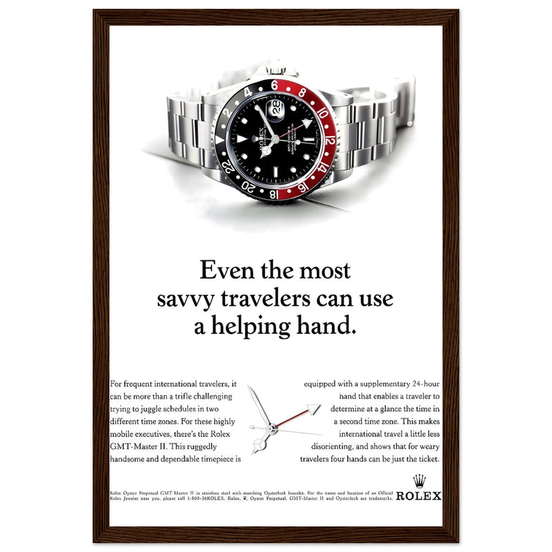 Rolex GMT Master Travel Vintage Poster Ad