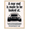 Porsche 911 Vintage Poster - Rear End