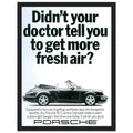 Porsche 911 Fresh Air Vintage Poster Ad