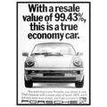 Porsche 99% Resale Price - Vintage Ad Poster