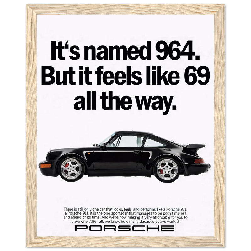 Porsche 964 - 69 Vintage Ad Poster