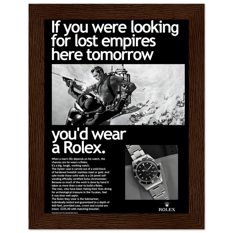 Rolex Submariner Vintage Poster Ad