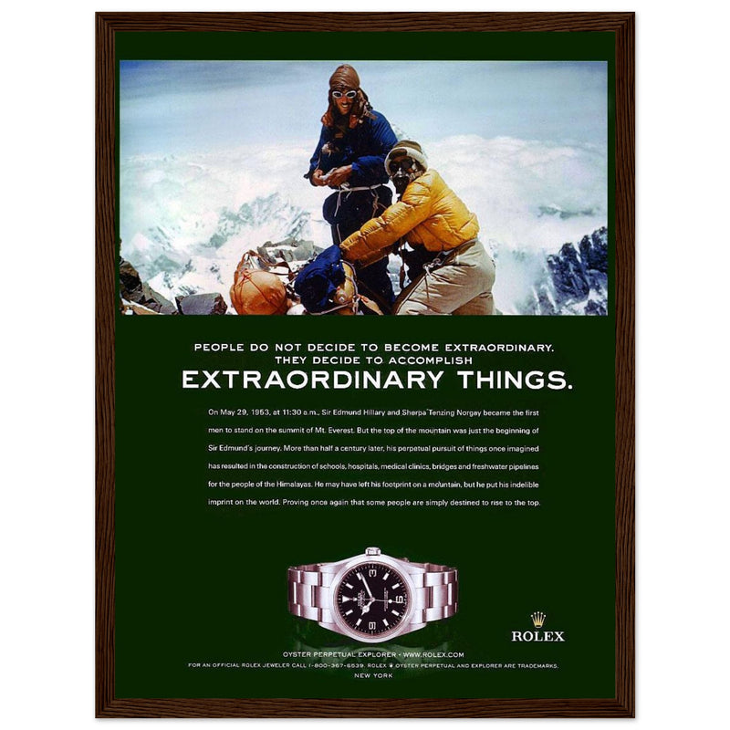 Rolex Oyster Perpetual Explorer Vintage Poster Ad