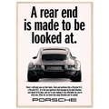 Porsche 911 Vintage Poster - Rear End