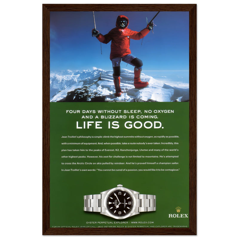 Rolex Life is Good Vintage Poster Ad