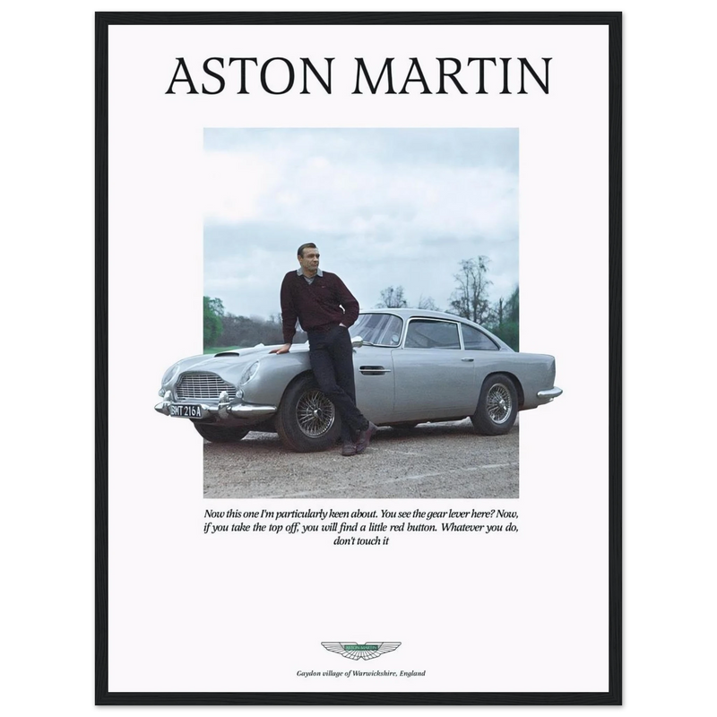Aston Martin Vintage Poster Ad - 1964 James Bond Goldfinger